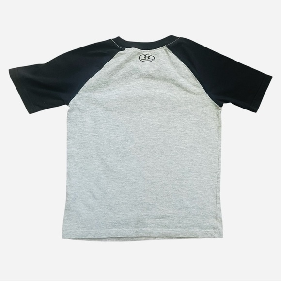 Under Armour casual play shirt top Boys 6 gray black blocks graphic design - Picture 3 of 6